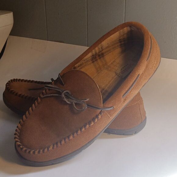 Staheekum Men\'s Flannel Lined Suede Sierra Moccasin Slippers Sz 13